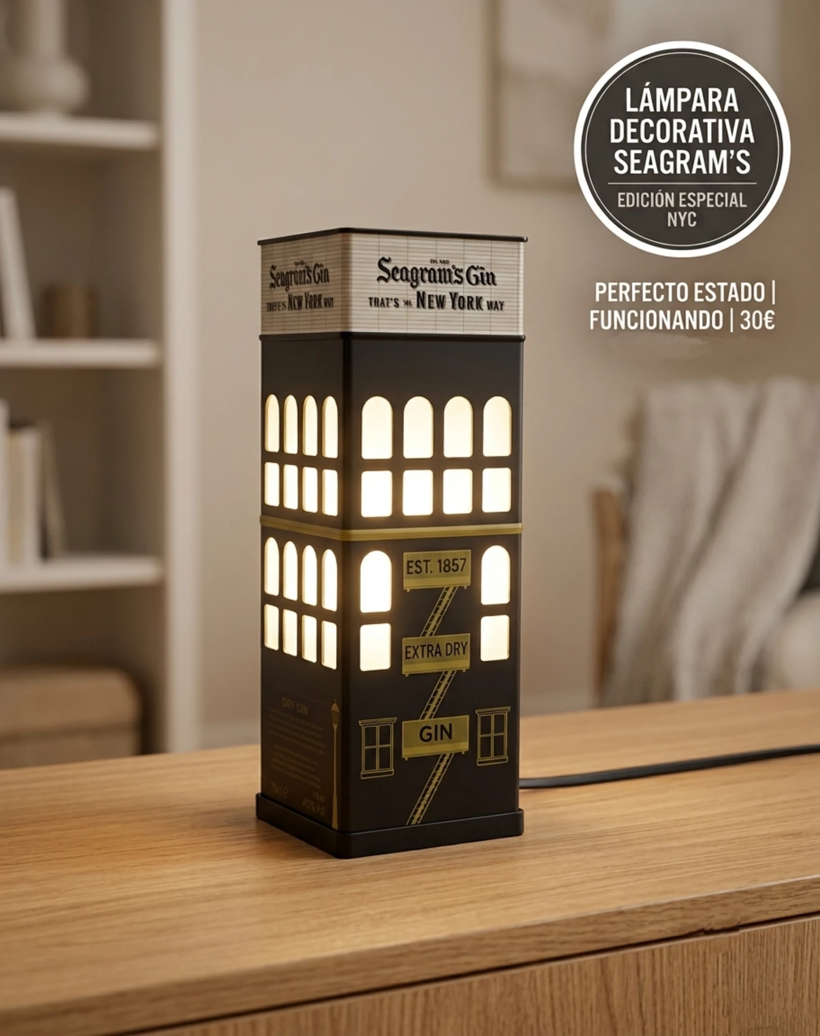 “New York Nights” sfeerlamp (Seagram’s Gin) – photo 8